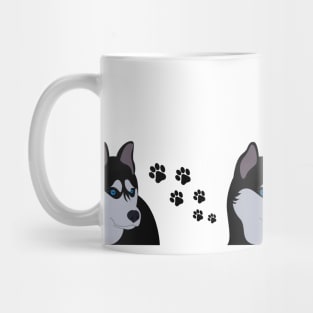 siberian husky dog pattern Mug